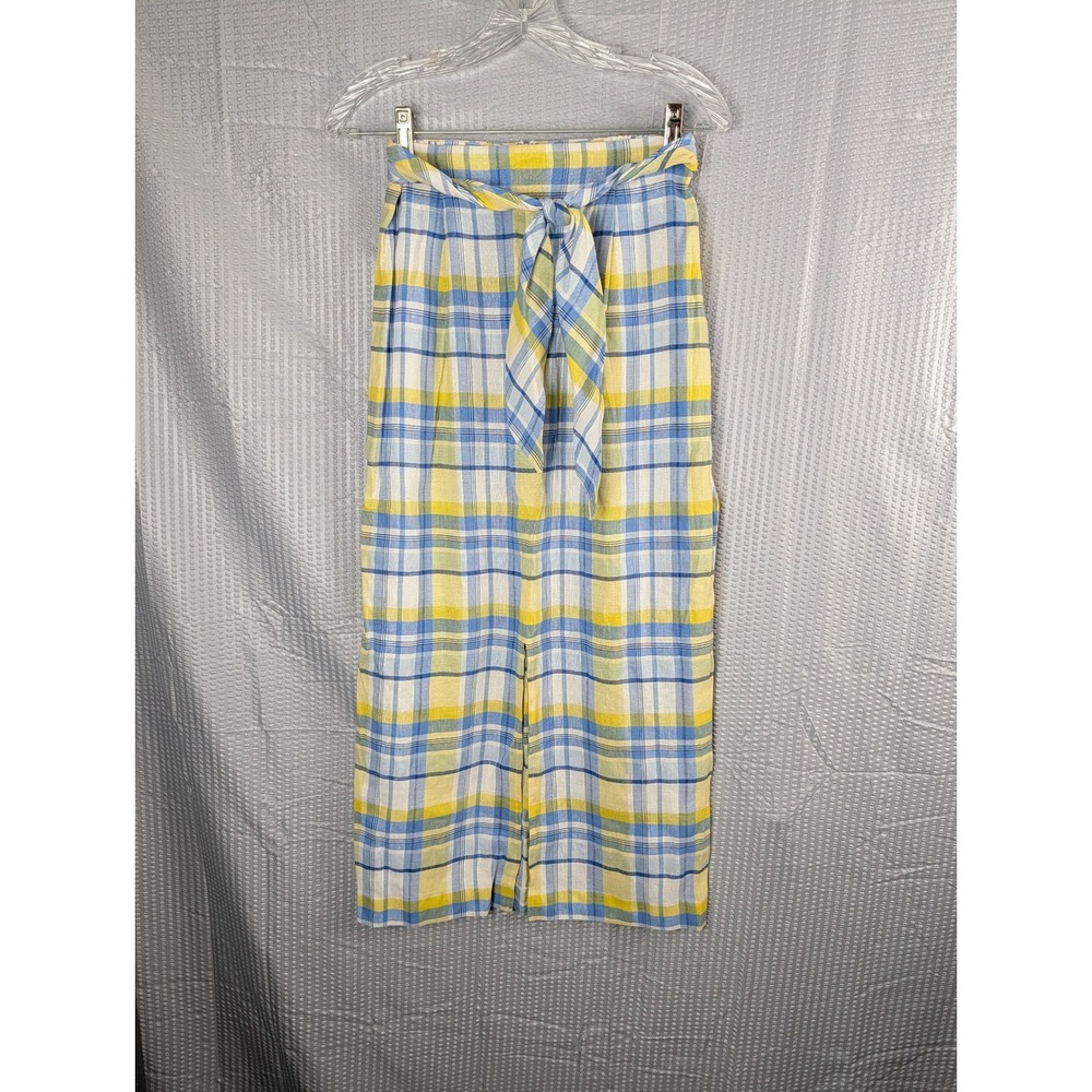Vintage Susan Bristol Womens Size 8‎ Plaid Pencil Skirt Linen Rayon Blend